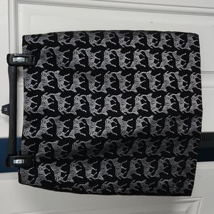 Black Mini Skirt, Zebra Mini Skirt, J. Crew Mini Skirt, Size 0 Mini Skirt